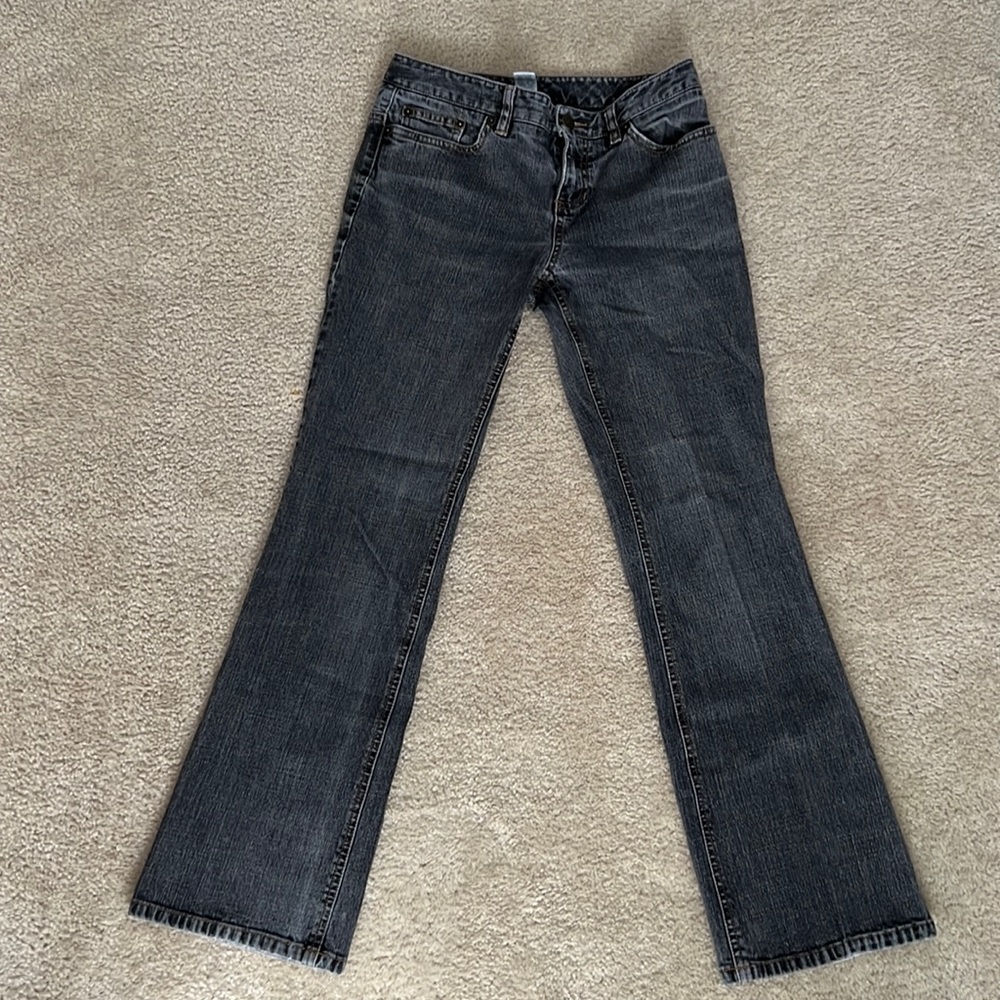 Ann Taylor Loft Stretch Denim Washed Black Jeans